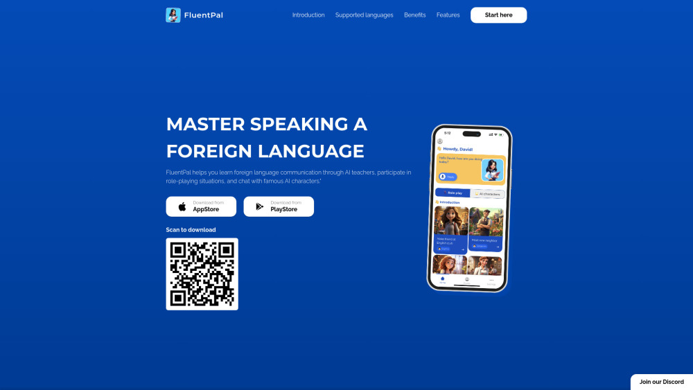 FluentPal website screenshot