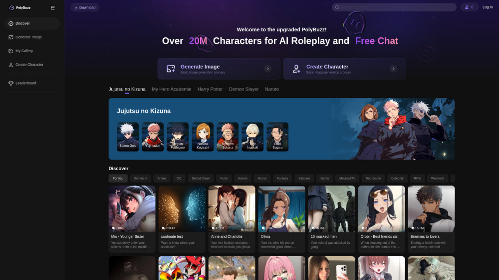Polybuzz website screenshot