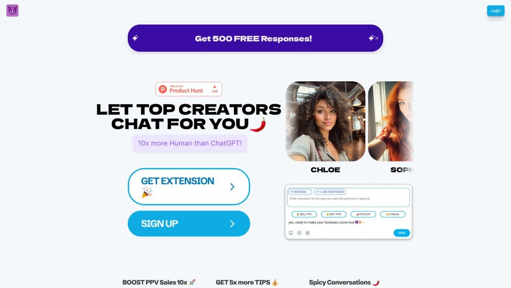Onlyfans Ai Chatbot Chatpersona Ai website screenshot