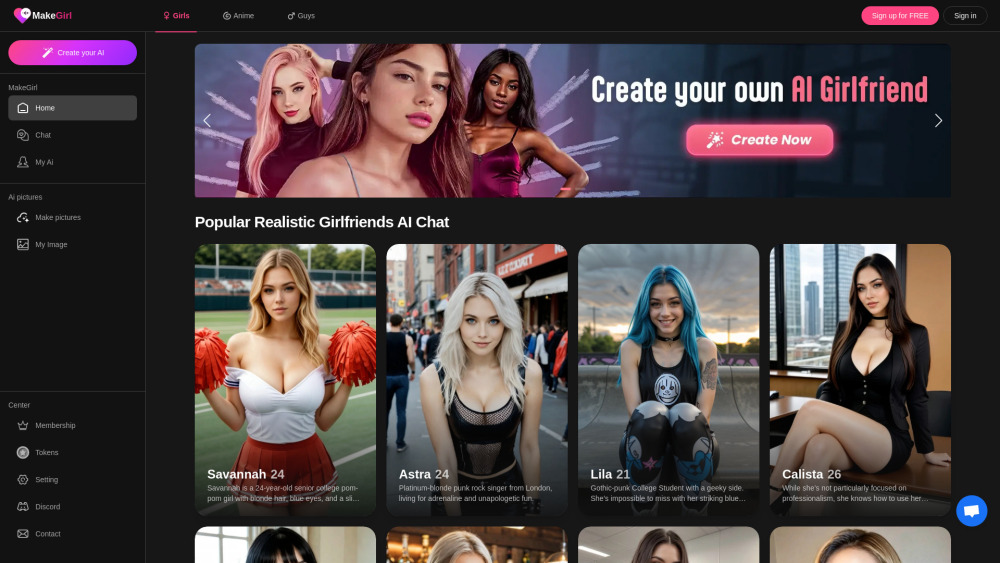 Makegirl website screenshot