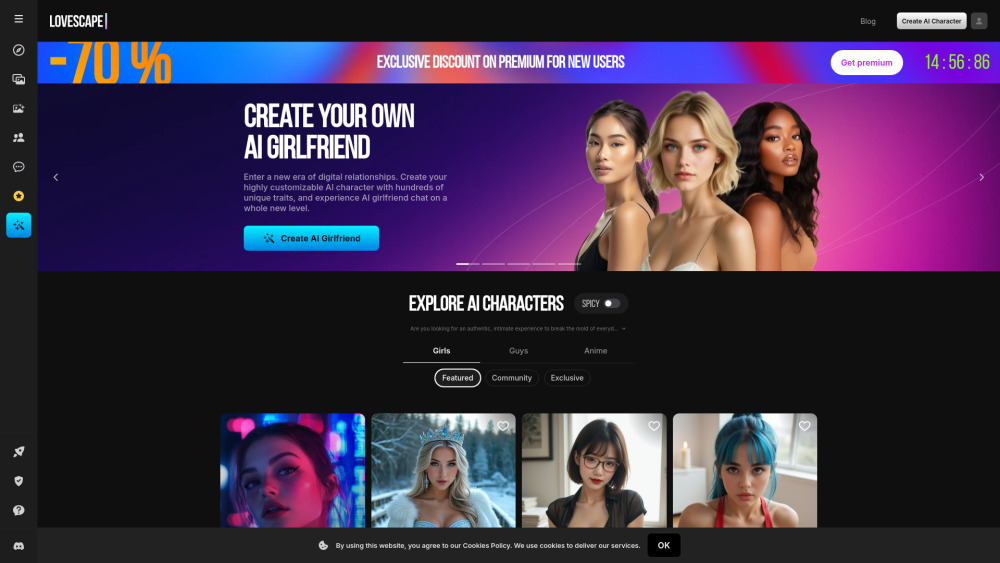 Lovescape Ai website screenshot