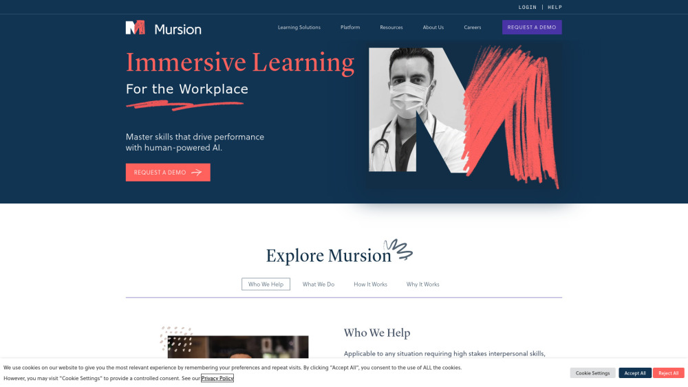 Mursion Com website screenshot