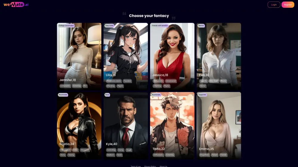Wemate website screenshot