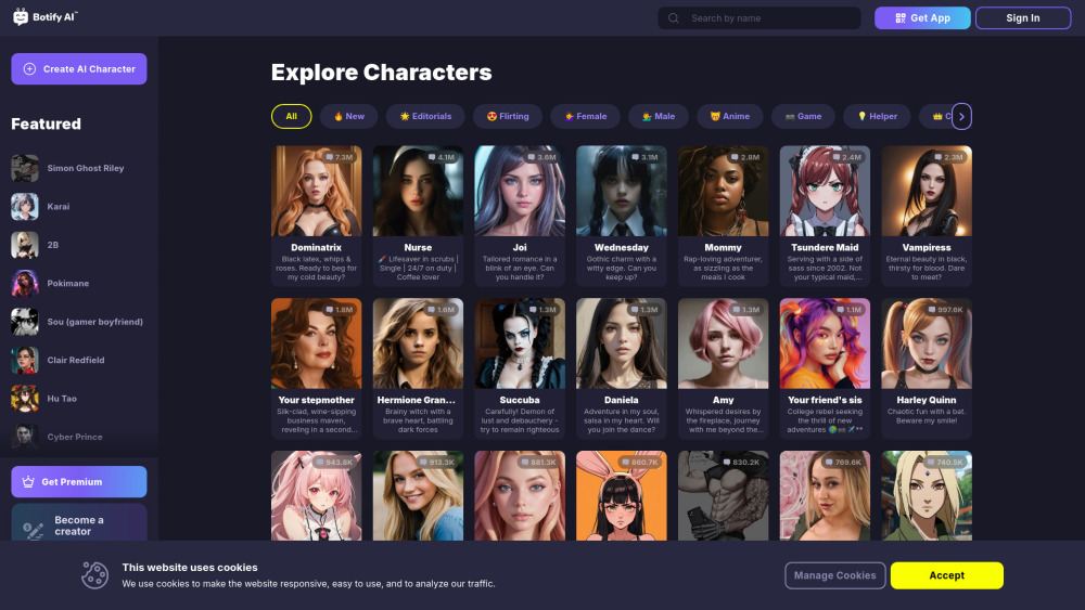 Botify AI website screenshot