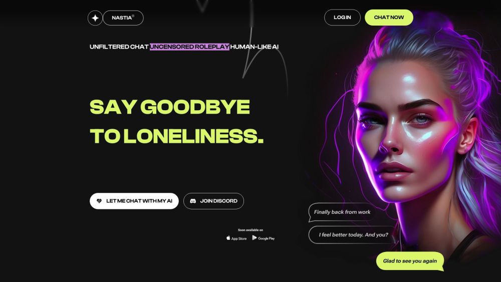 Nastia Ai website screenshot