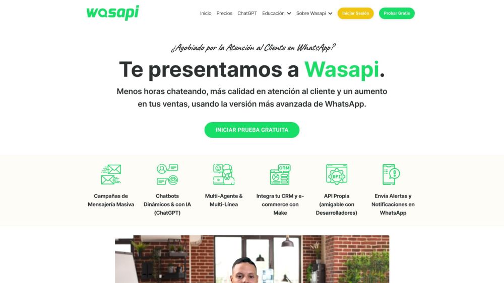 Wasapi Io website screenshot