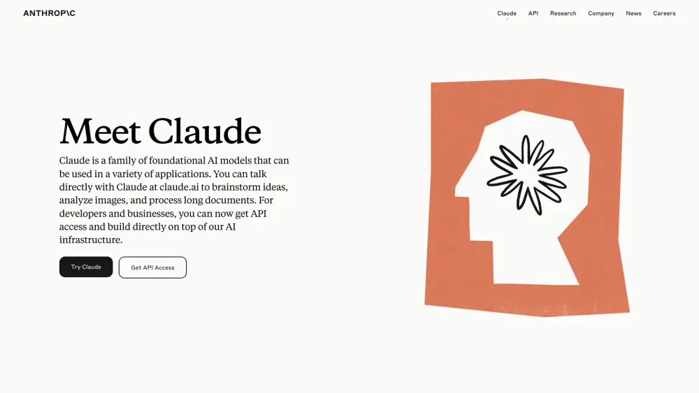 Claude 3 website screenshot