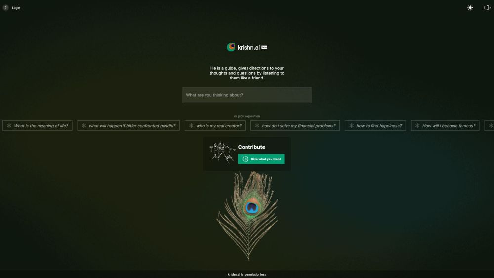 Krishn Ai website screenshot