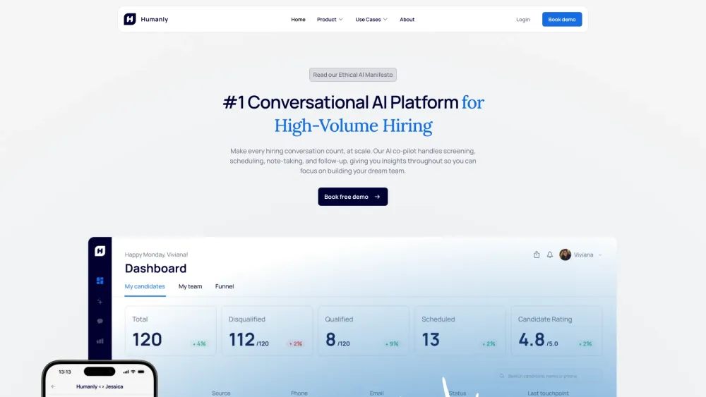 Humanly Io website screenshot