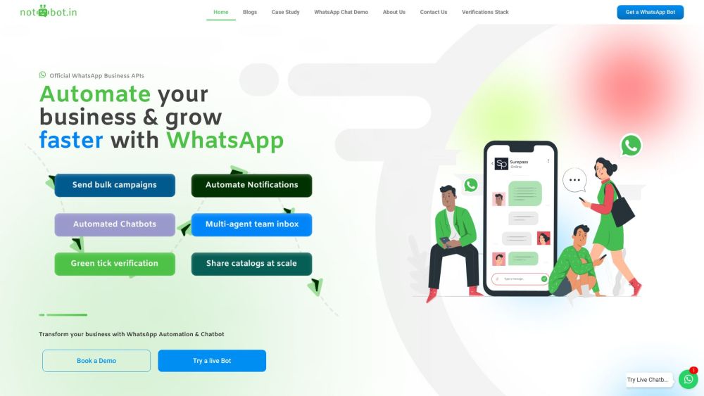 Notbot website screenshot