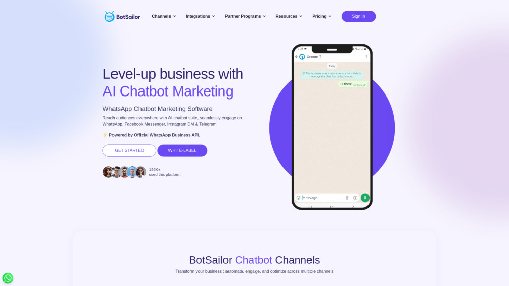 Botsailor website screenshot
