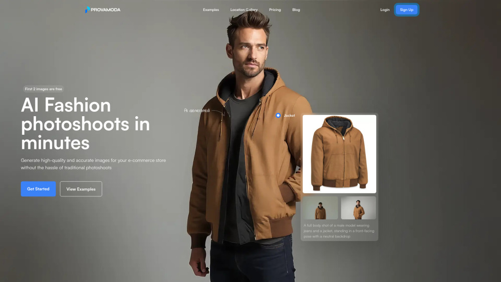 Provamoda website screenshot