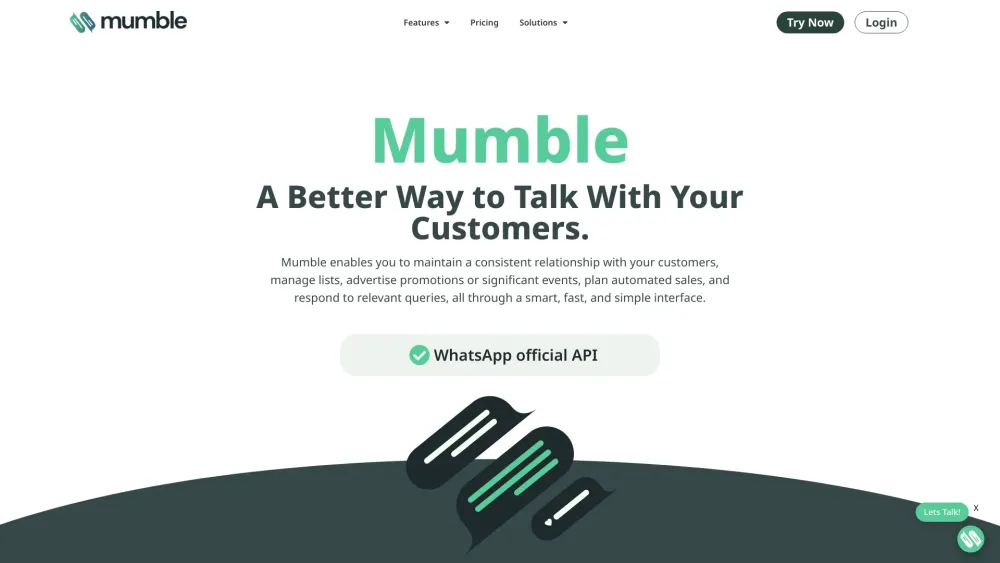 Mumble website screenshot