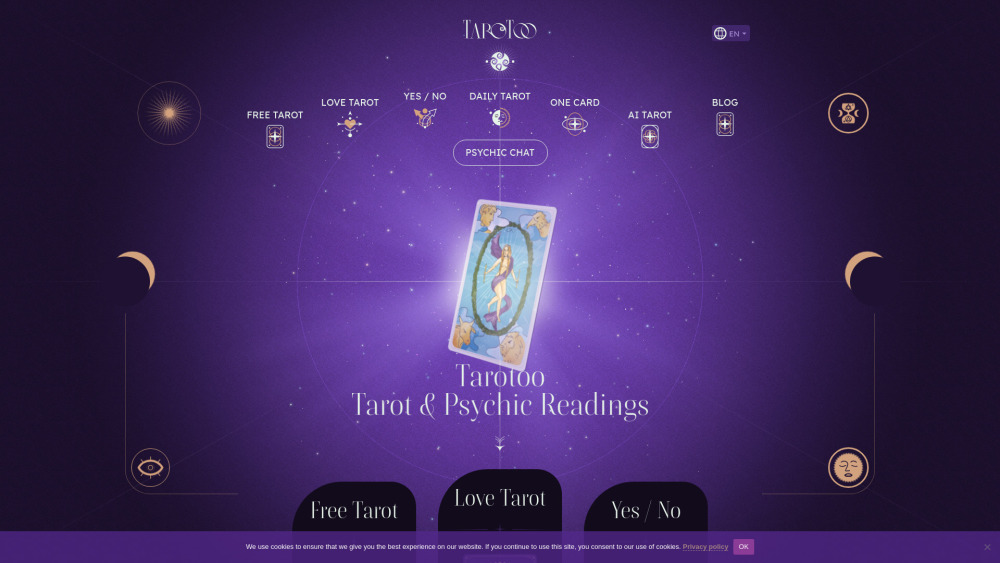 Tarotoo website screenshot