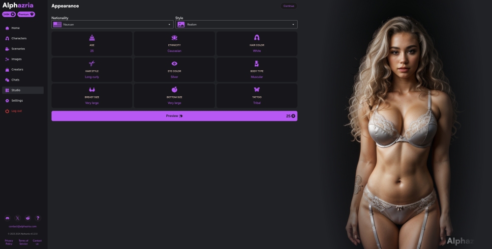 Alphazria website screenshot