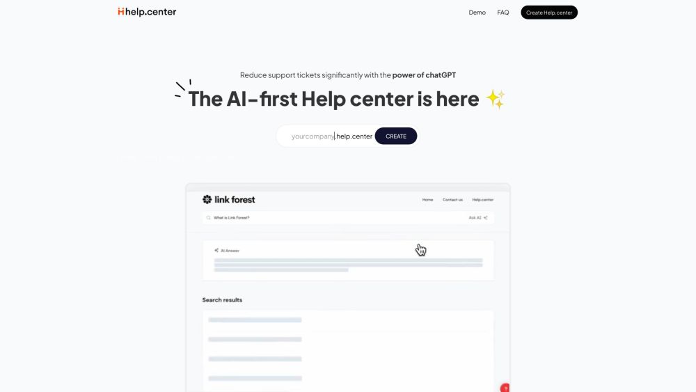 Help Center website screenshot