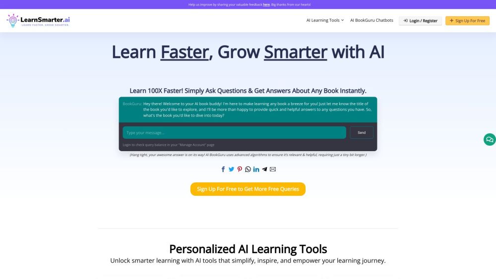 Learnsmarter Ai website screenshot
