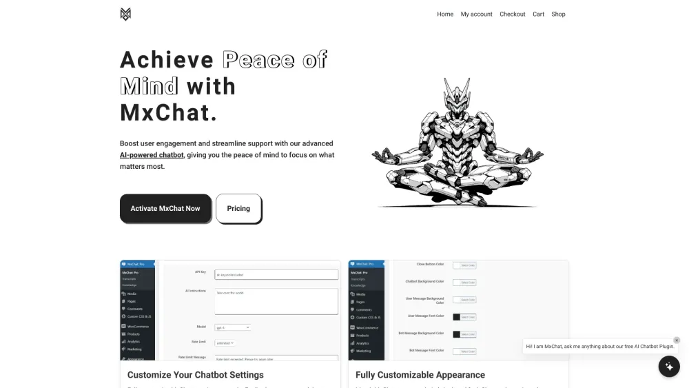 Mxchat website screenshot