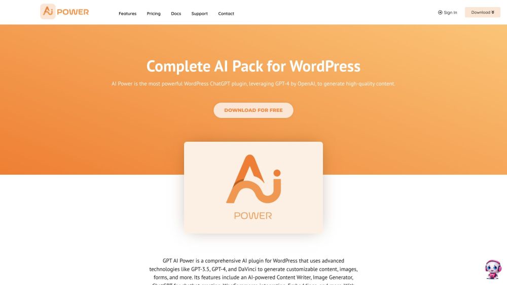 Ai Power website screenshot