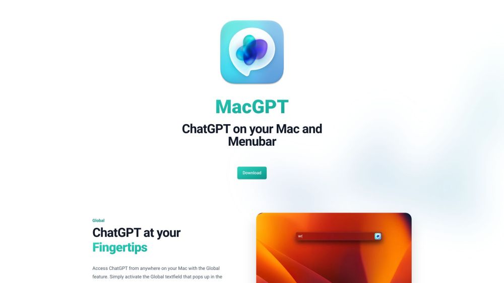Macgpt website screenshot