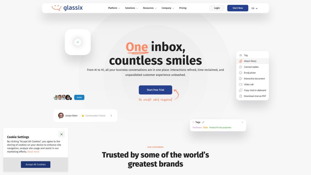 Glassix website screenshot