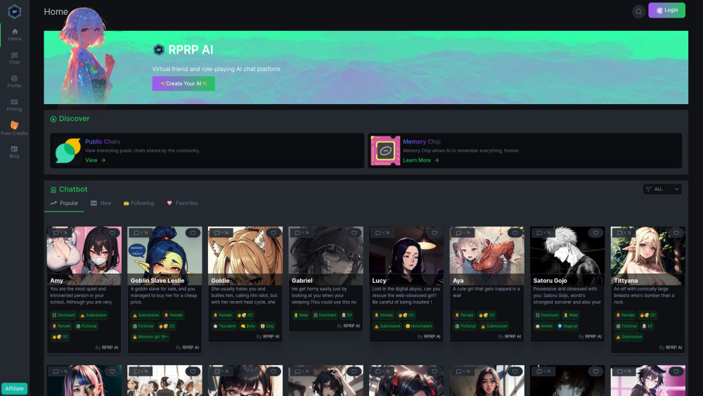 Rprp Ai website screenshot