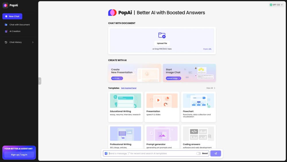 PopAi website screenshot