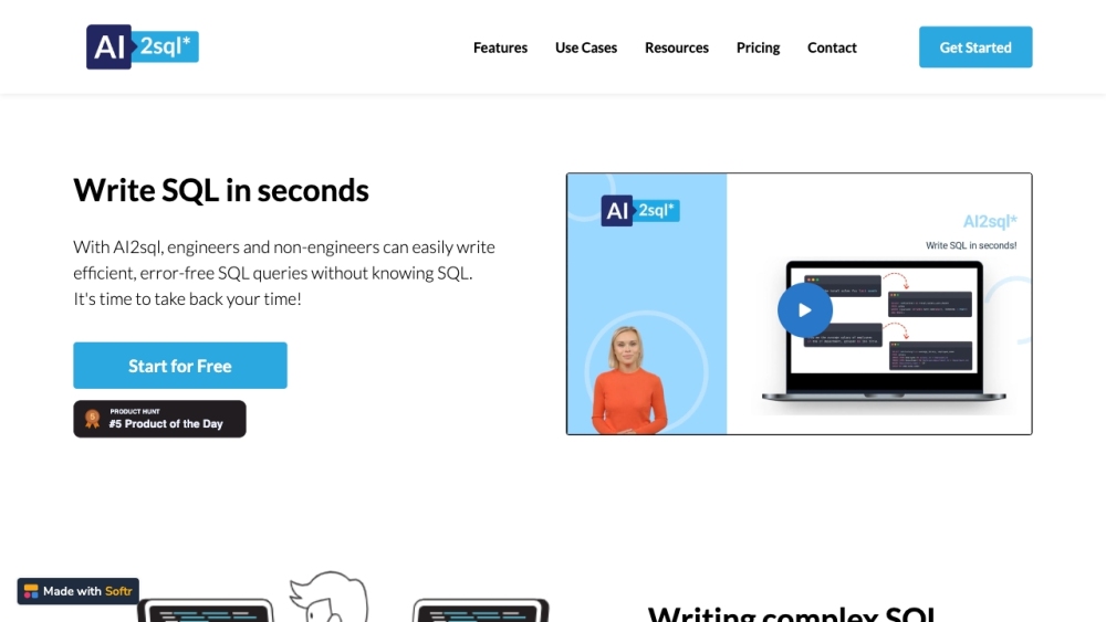 Ai2Sql website screenshot