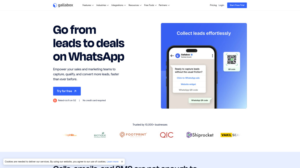 Gallabox website screenshot