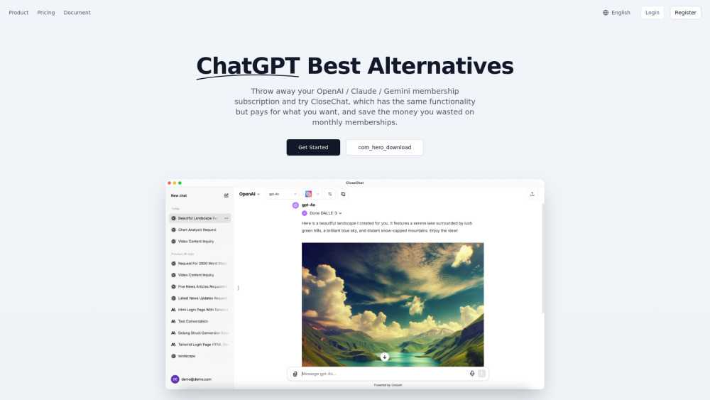 Closechat website screenshot