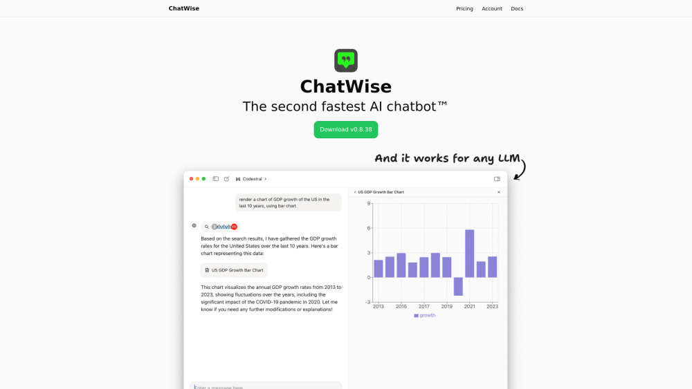 Chatwise website screenshot