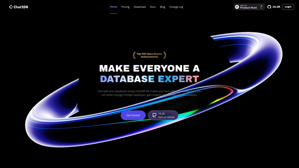 Chat2DB website screenshot