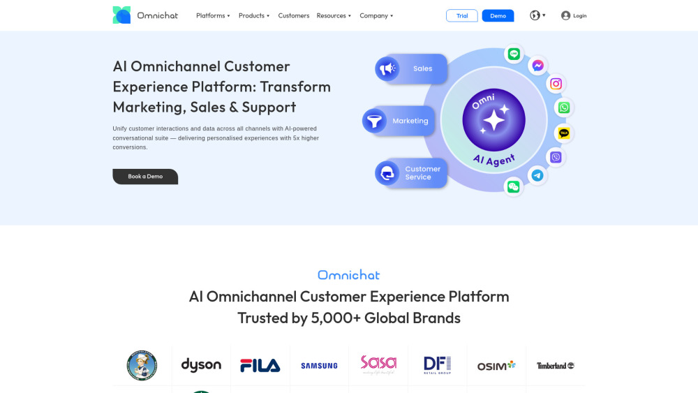 Omnichat Ai website screenshot
