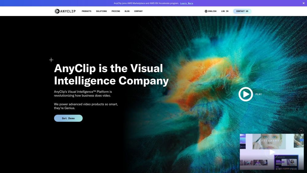 Anyclip The Genius Platform website screenshot