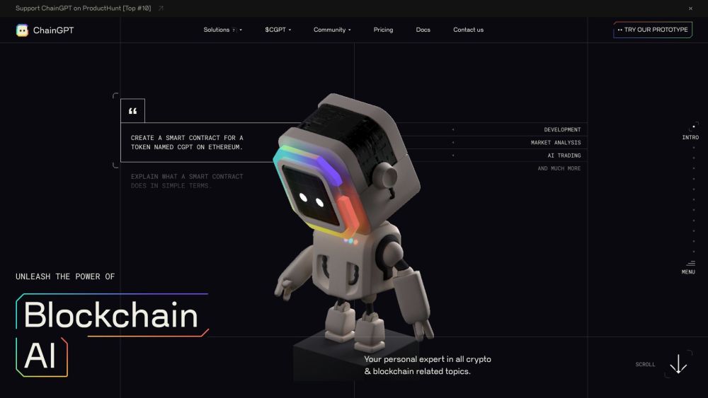 Chaingpt website screenshot