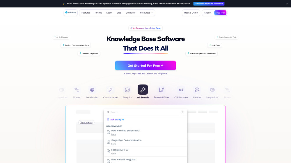 Helpjuice website screenshot