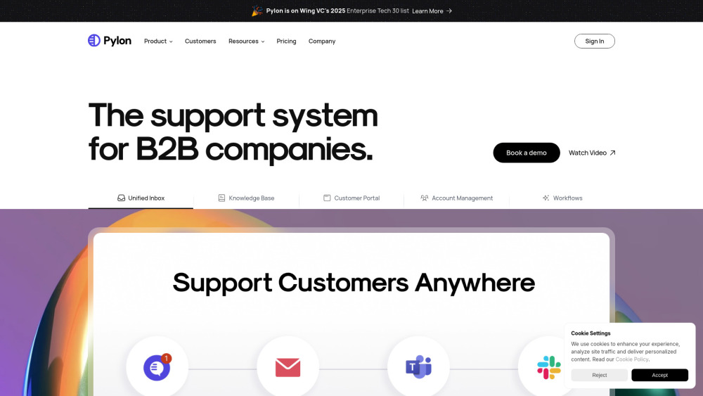 Pylon website screenshot