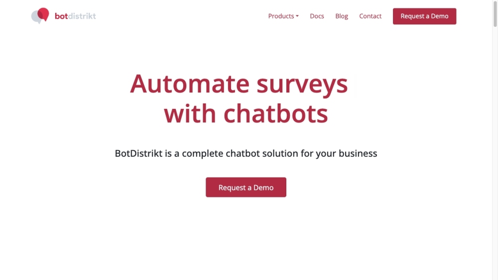 Botdistrikt website screenshot