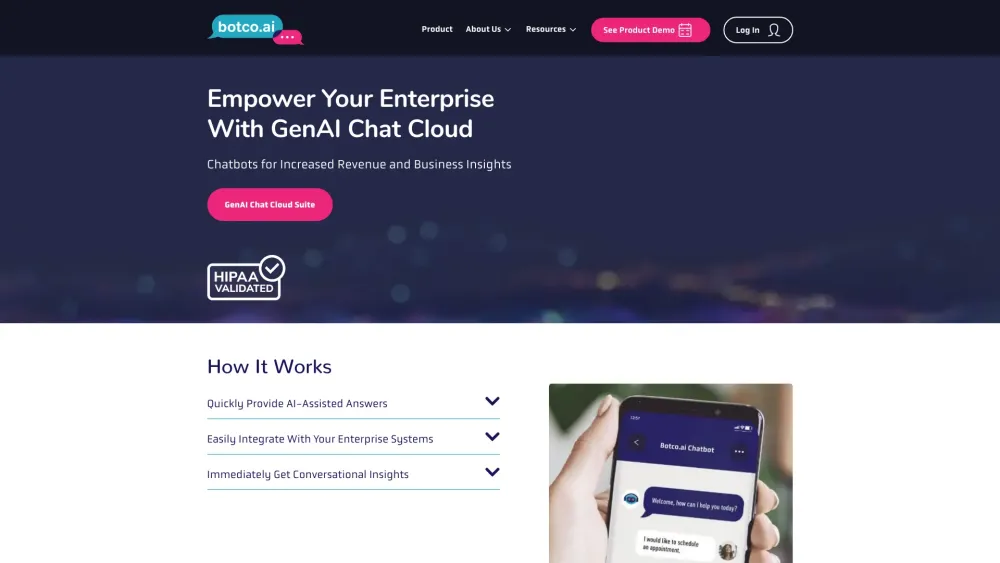 Botco Ai website screenshot