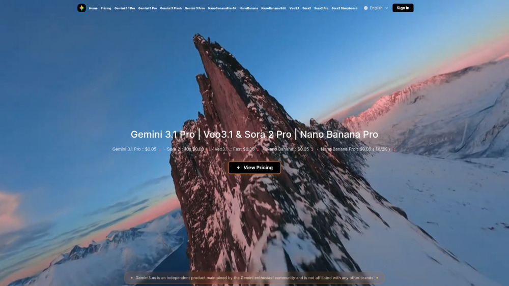 Gemini 3 Google Ai Chat Online website screenshot