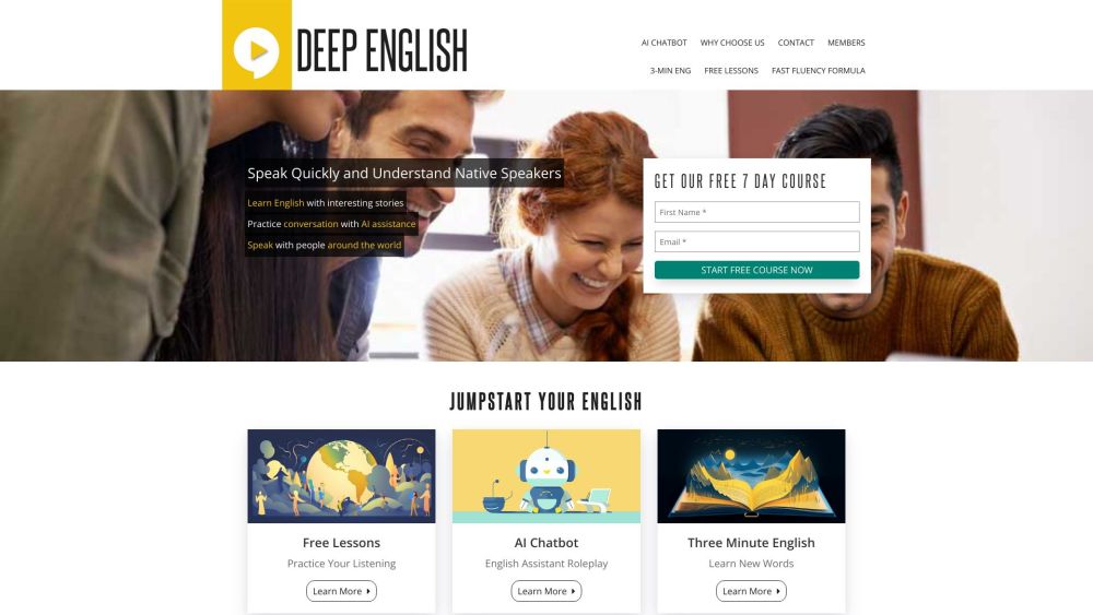 Deepenglish Com website screenshot