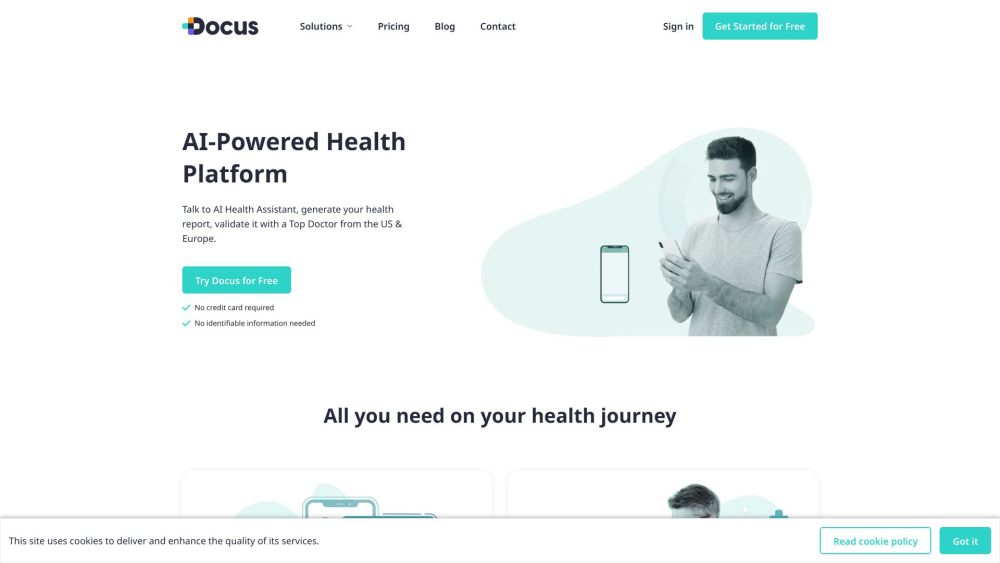 Docus Ai website screenshot