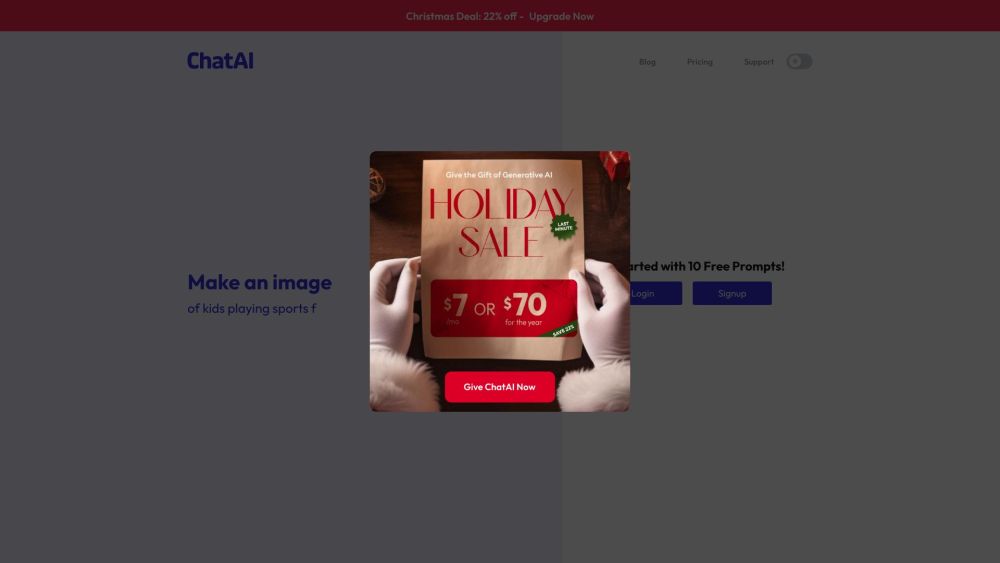 ChatAI website screenshot