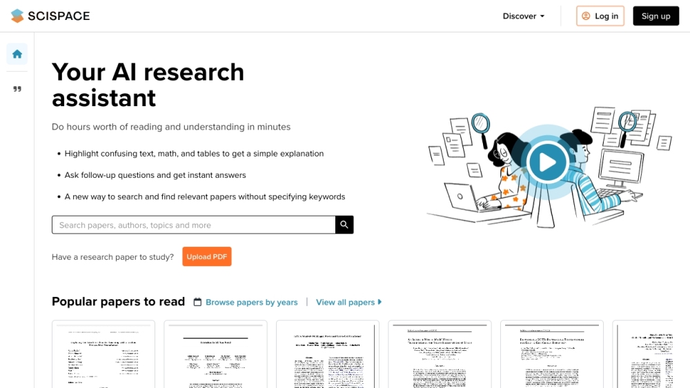 Scispace website screenshot