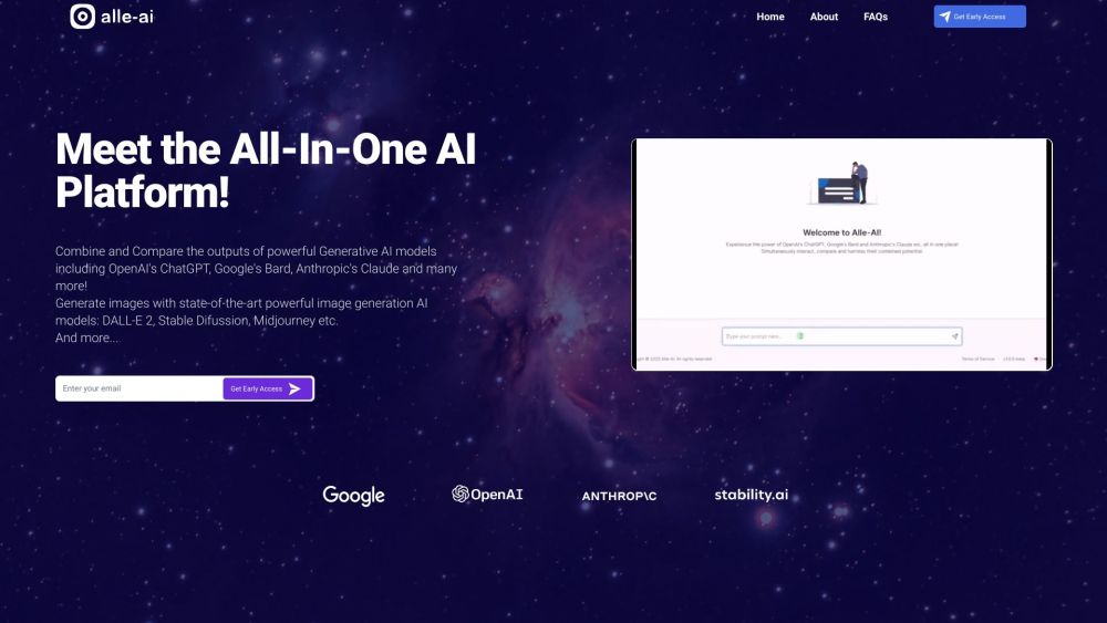 Alle Ai website screenshot