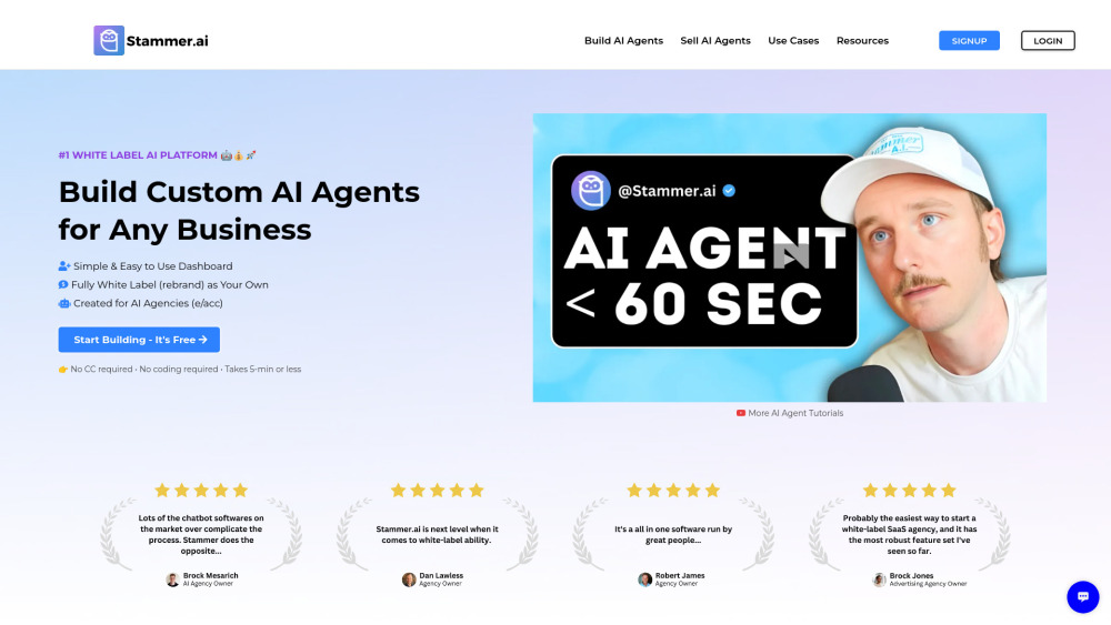 Stammer Ai website screenshot