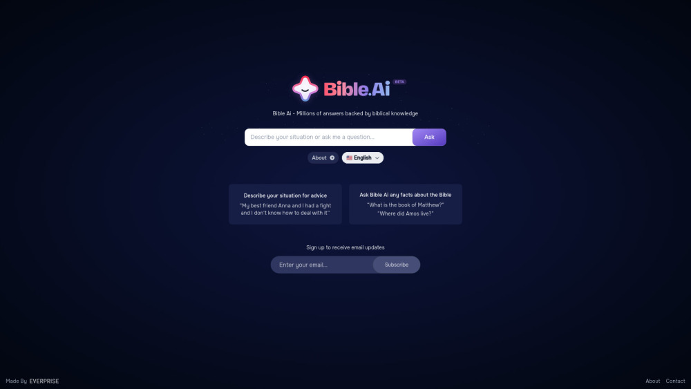 Bible Ai website screenshot