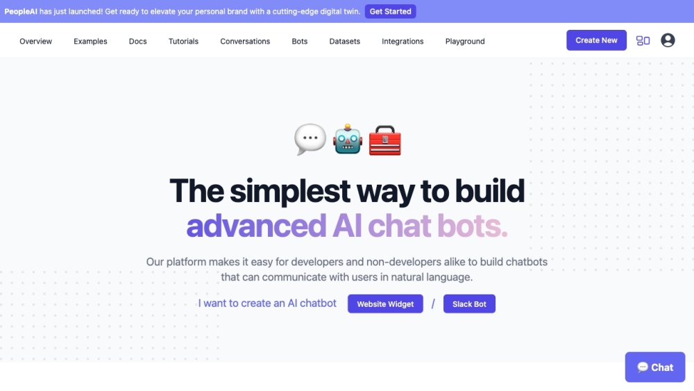 Chatbotkit website screenshot