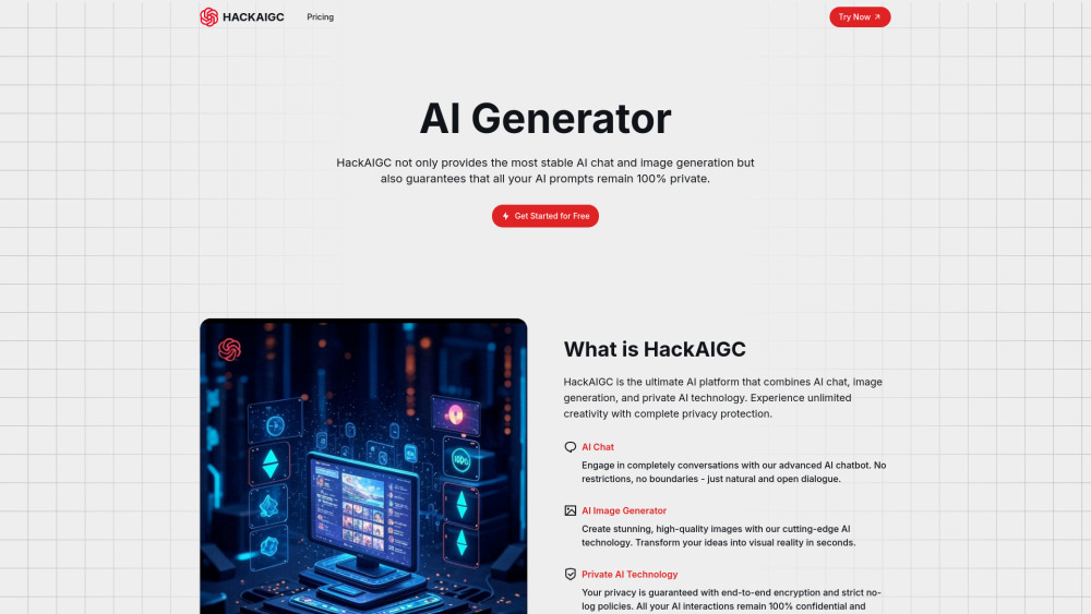 Hackaigc website screenshot