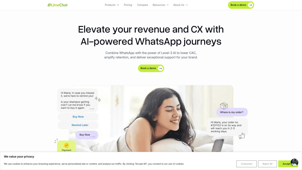 Limechat website screenshot